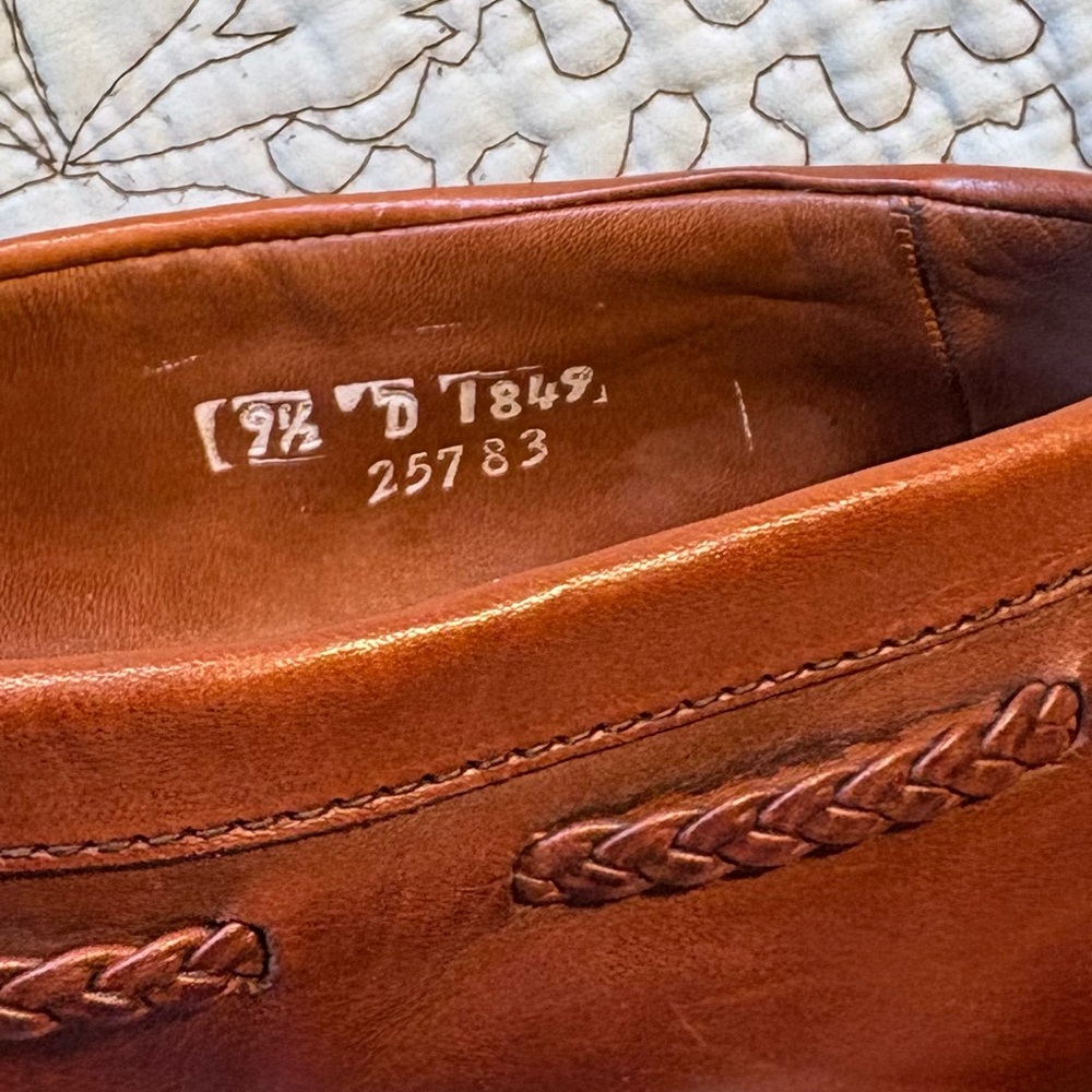 ♨️Allen Edmonds Cody Leather Loafers Woven Vamp and Fringe Kiltie Men’s 9.5🧡 - Picture 10 of 12